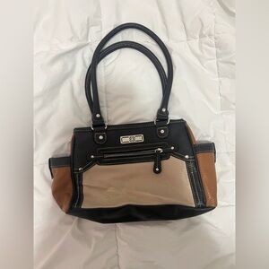 George Women's EW Logan Satchel -  Black and Tan